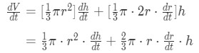 Equation 1: related rates cone problem pt.5