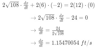 Equation 2: related rates ladder problem pt.7