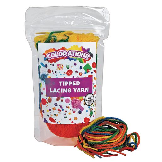 Colorations® Ultra-Thin, Easy-Thread, Tipped Lacing Yarn - 100 Pieces