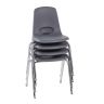 18" Stack Chair with Swivel Glides, 4-Pack