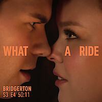 Luke Newton as Colin Bridgerton and Nicola Coughlan as Penelope Featherington look into each other's eyes in Season 3 of 'Bridgerton'