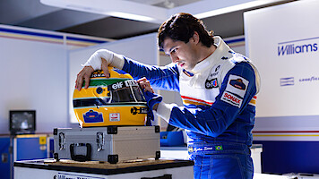 Gabriel Leone as Ayrton Senna in 'Senna'