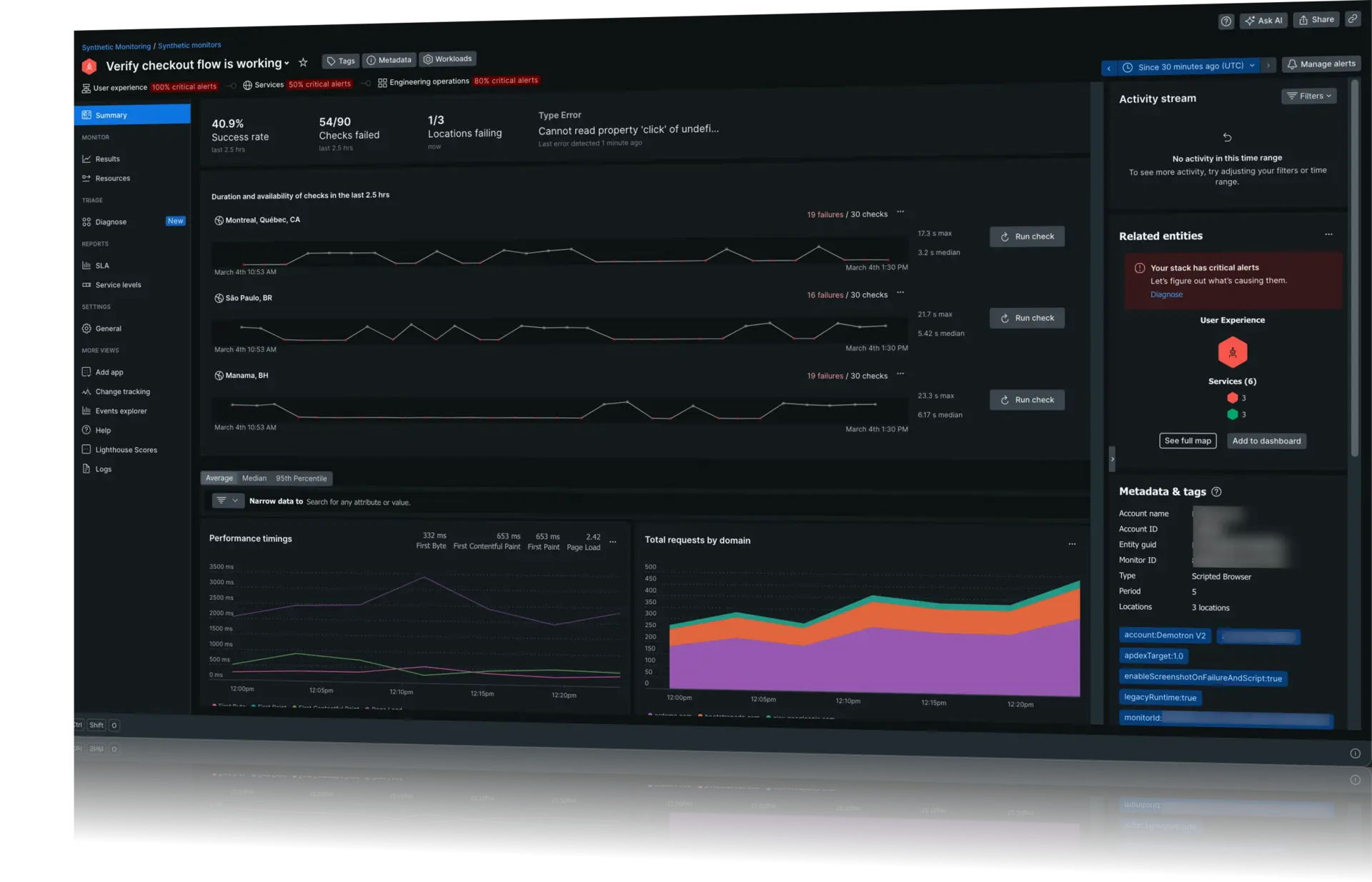 New Relic synthetic