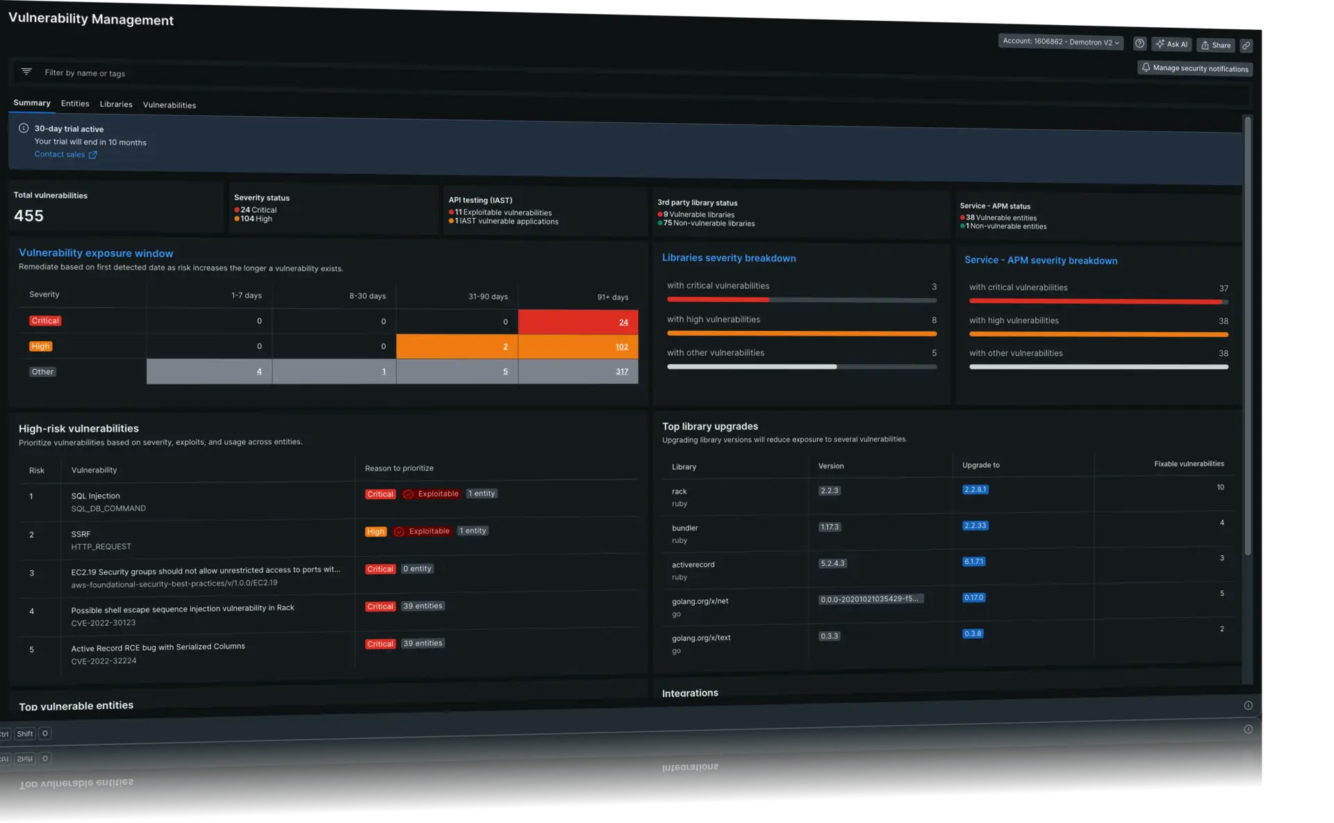 New Relic vulnerability management