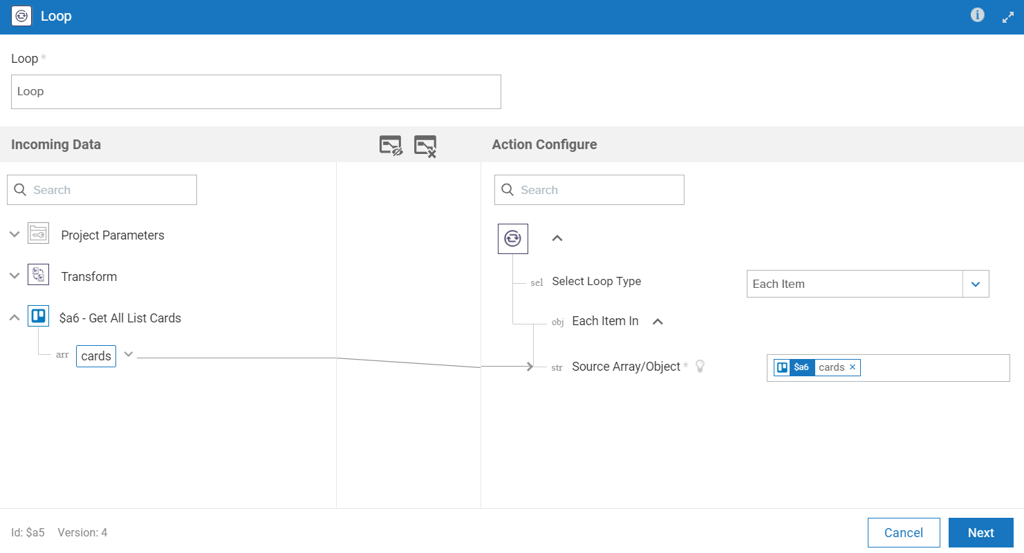 Loop - webMethods.io Integration