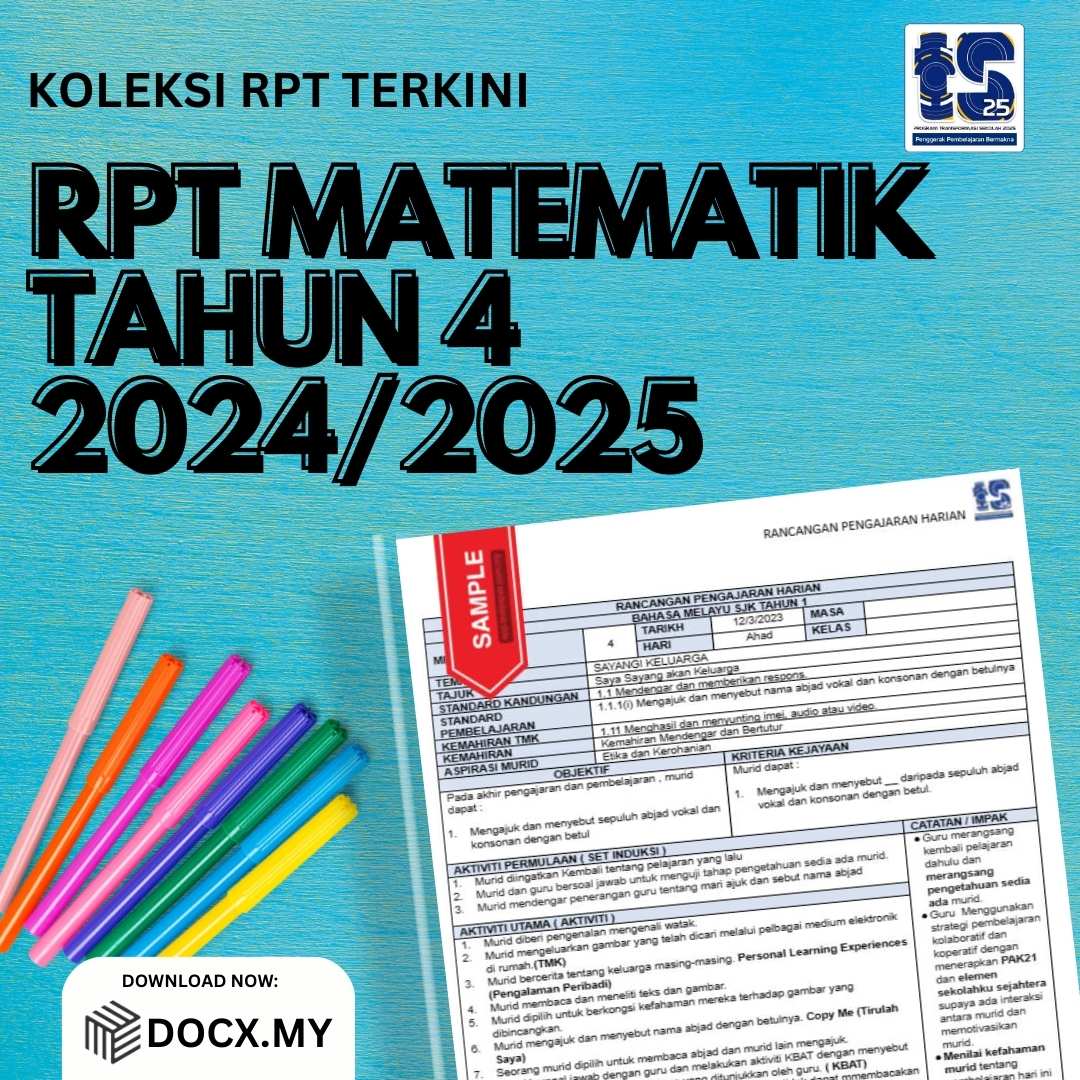 DOWNLOAD RPT MATEMATIK TAHUN 4 2024/2025 - DOCX.MY