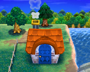 Default exterior of Pecan's house in Animal Crossing: Happy Home Designer