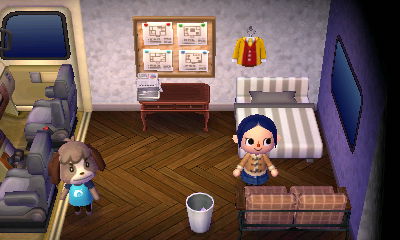 Interior of Digby's RV in Animal Crossing: New Leaf