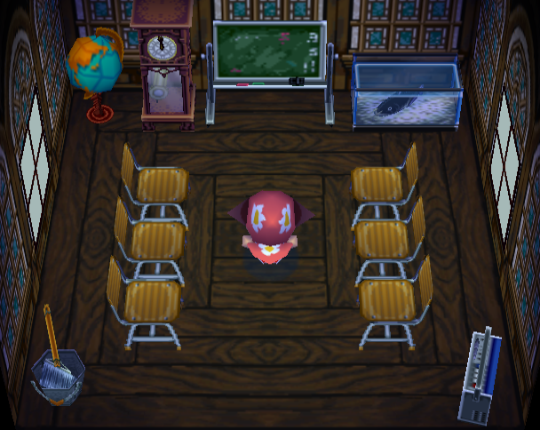 Interior of Spork's house in Doubutsu no Mori+