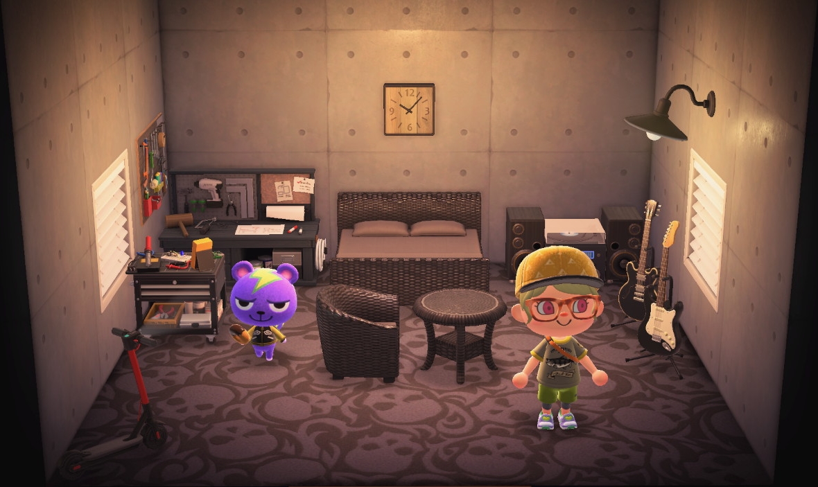 Interior of Static's house in Animal Crossing: New Horizons