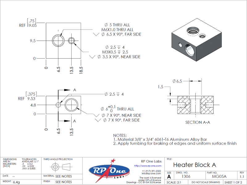 MG Heater Block A