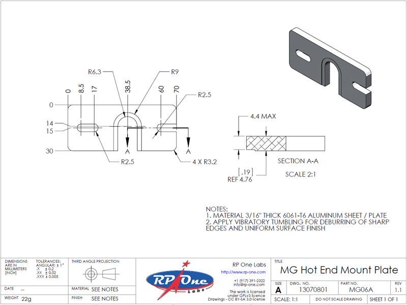 MG Mount Plate