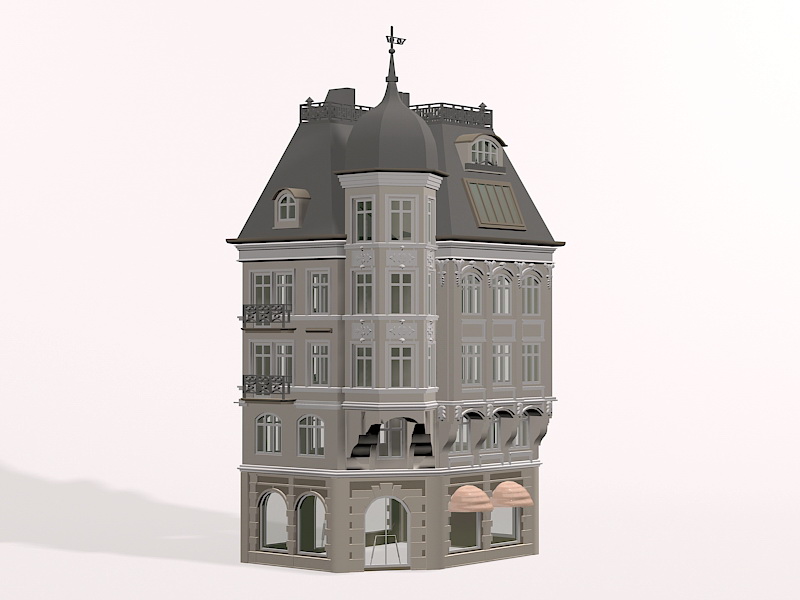 Classic German building 3D model