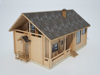 Log house 3D model