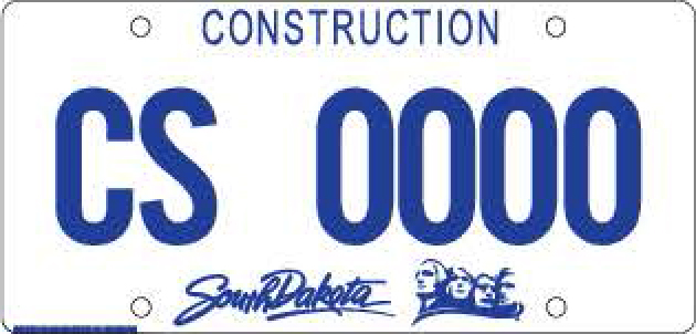 Construction Vehicle License Plate