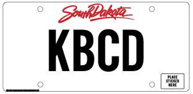 Commercial Radio License Plate