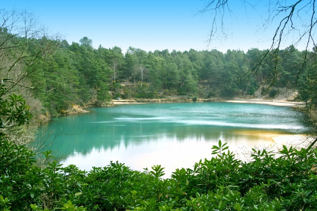 The Blue Pool near Wareham on the Isle of Purbeck