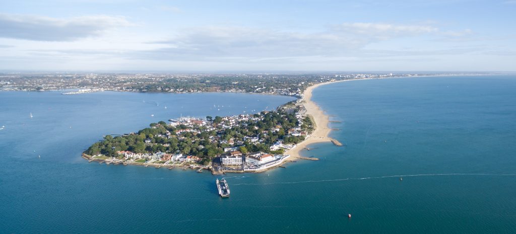 Sandbanks peninsular in Dorset