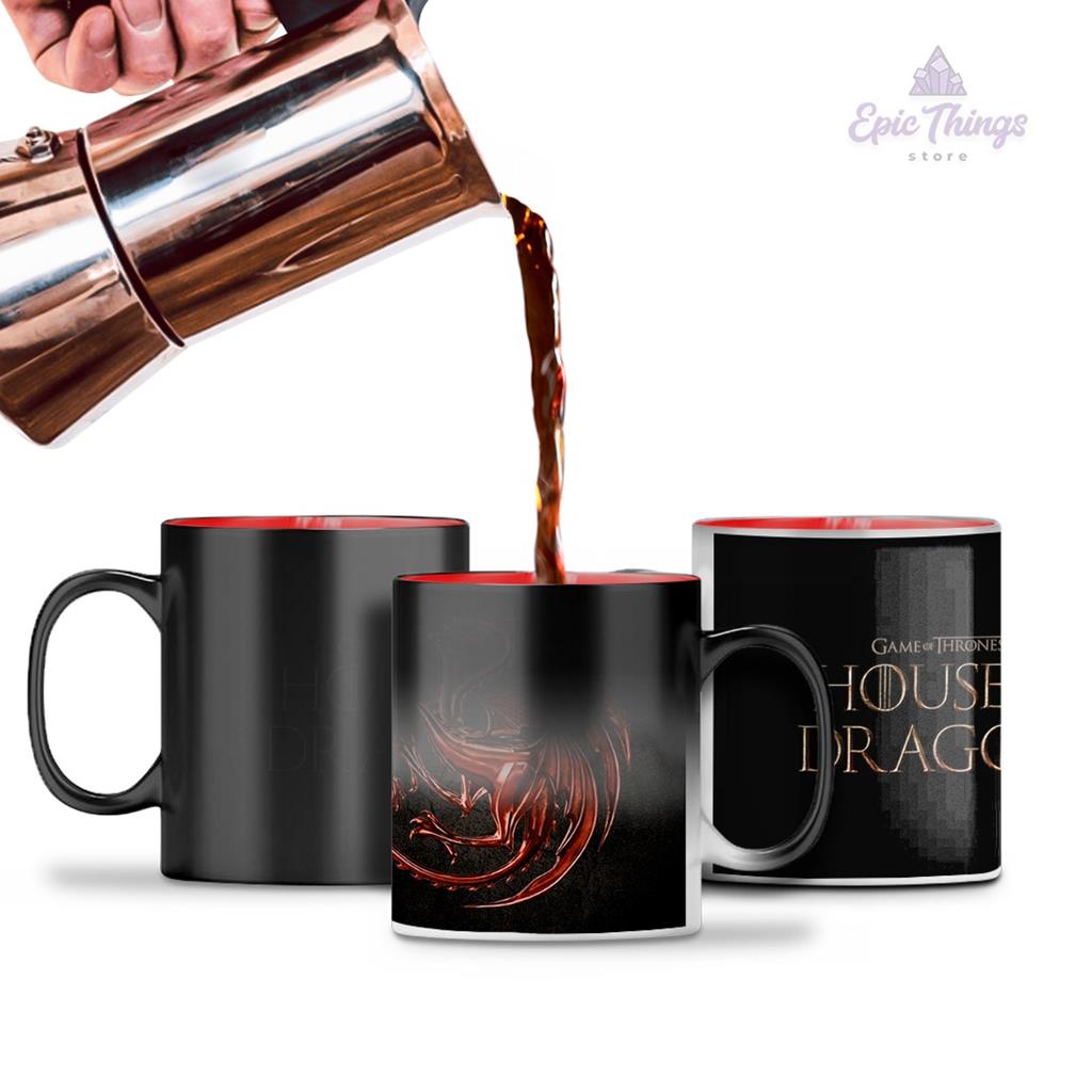 Caneca Magica House of the Dragon Brasao Targaryen | Shopee Brasil