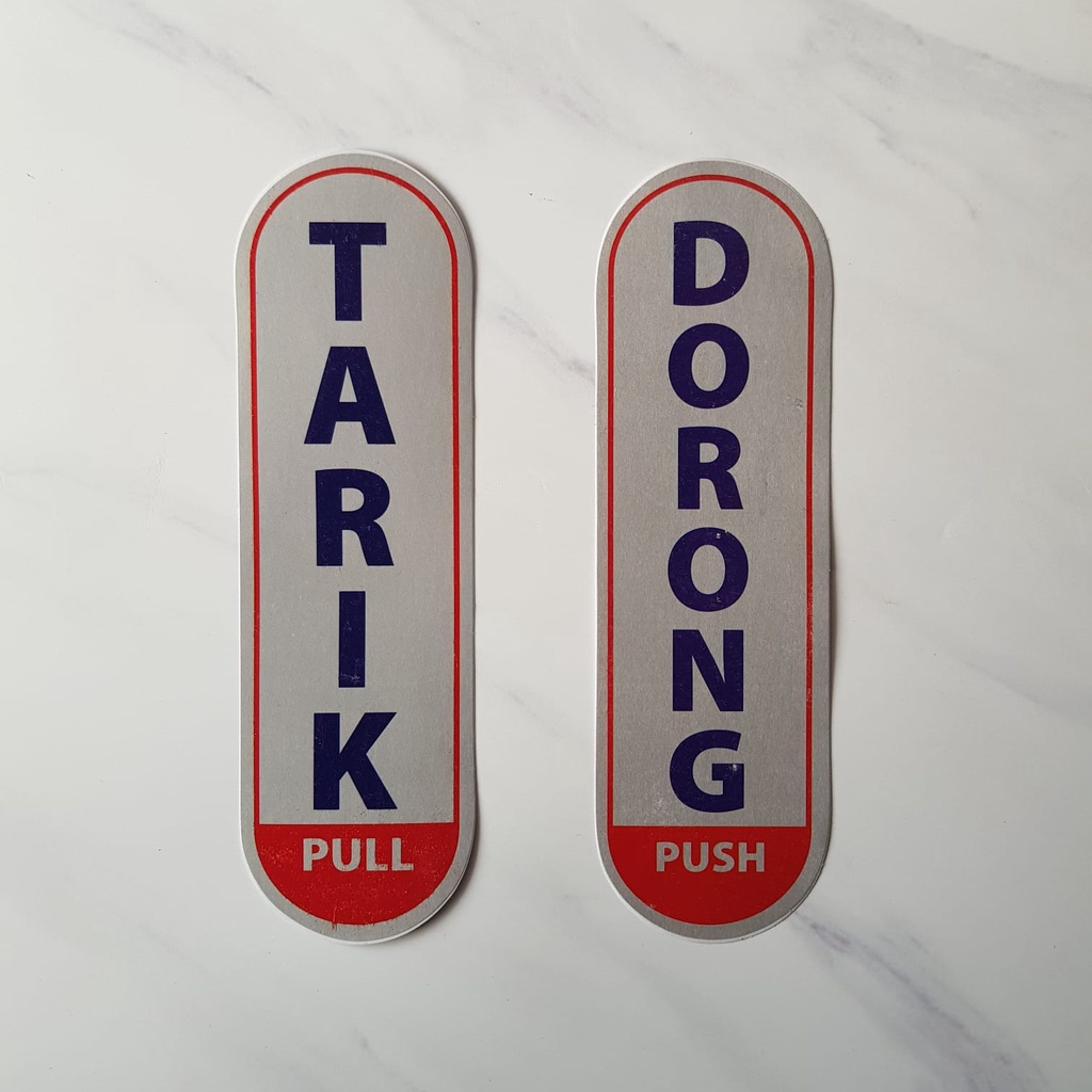 Jual Stiker Pintu |Tarik dorong | 1 Set | isi 2 | Ruangan kantor ...