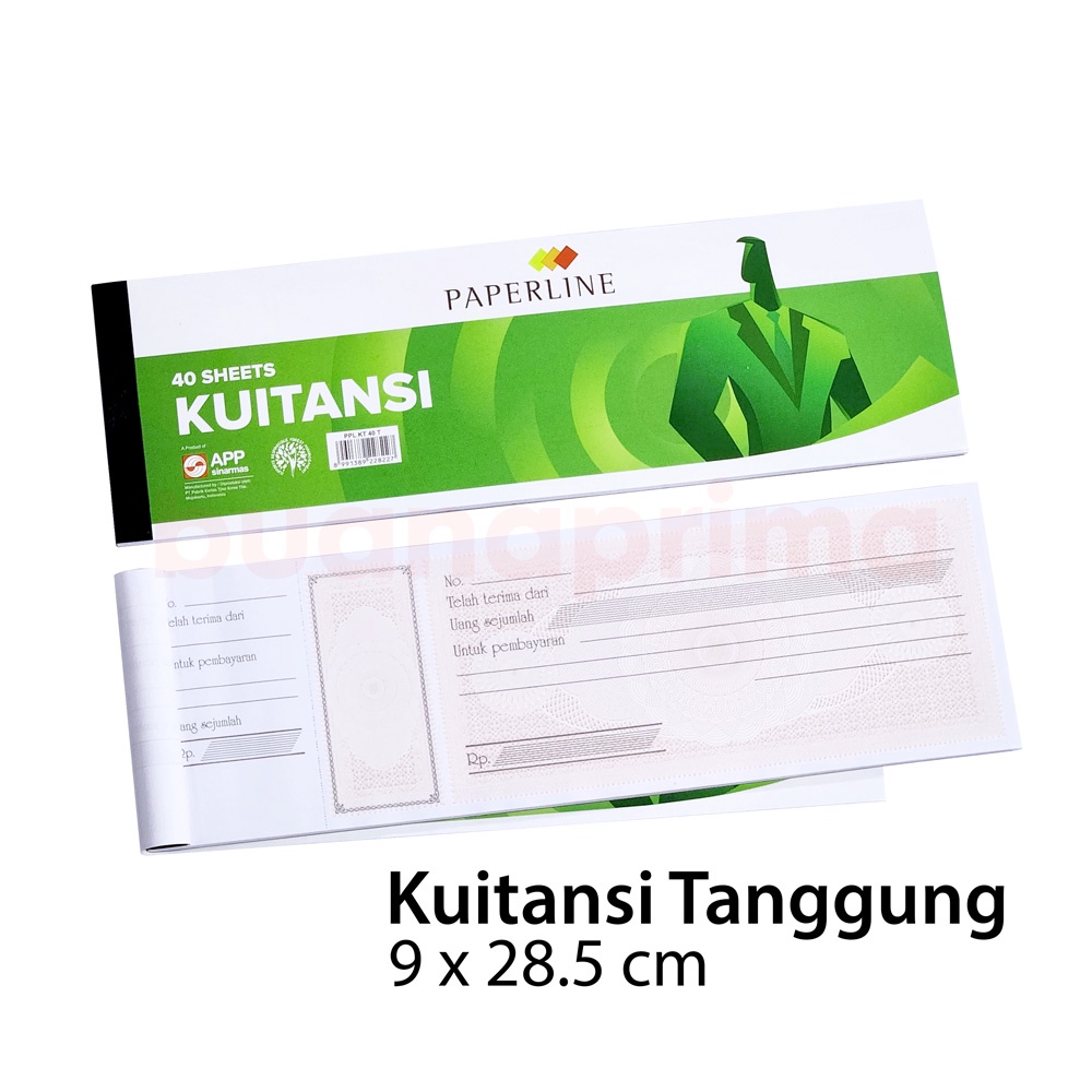 Jual Kwitansi Paperline Tanggung 9 x 28.5 cm 40 Lembar Sedang Buku ...