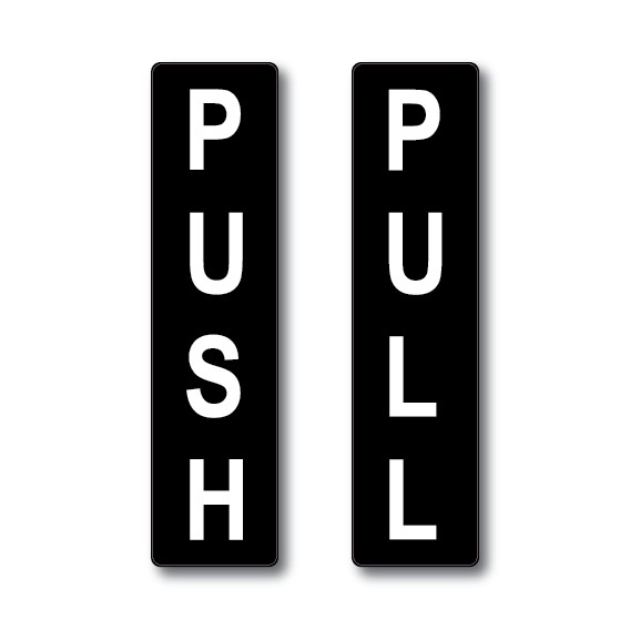 G085086 PUSH & PULL ACRYLIC DOOR SIGNS 40X160MM | Shopee Malaysia