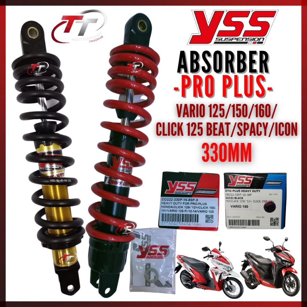 HONDA VARIO CLICK SPACY BEAT ICON VARIO150 160 330MM SCOOTER ABSORBER ...