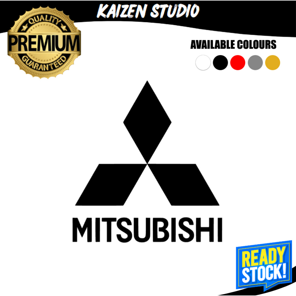 KAIZEN STUDIO Mitsubishi Logo Vinyl Decal Cutting Sticker | Shopee Malaysia