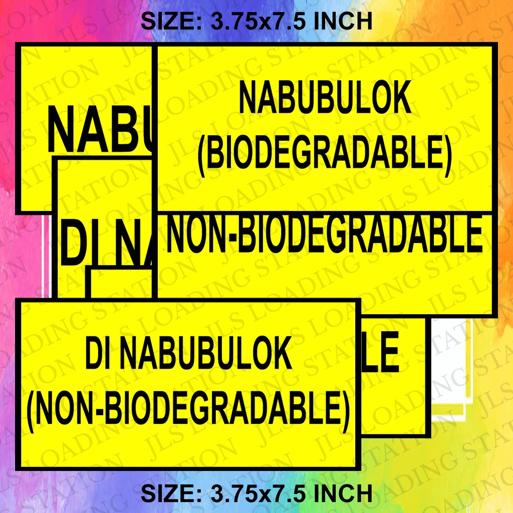 Garbage Label Nabubulok At Di Nabubulok Sign Pvc Type - vrogue.co