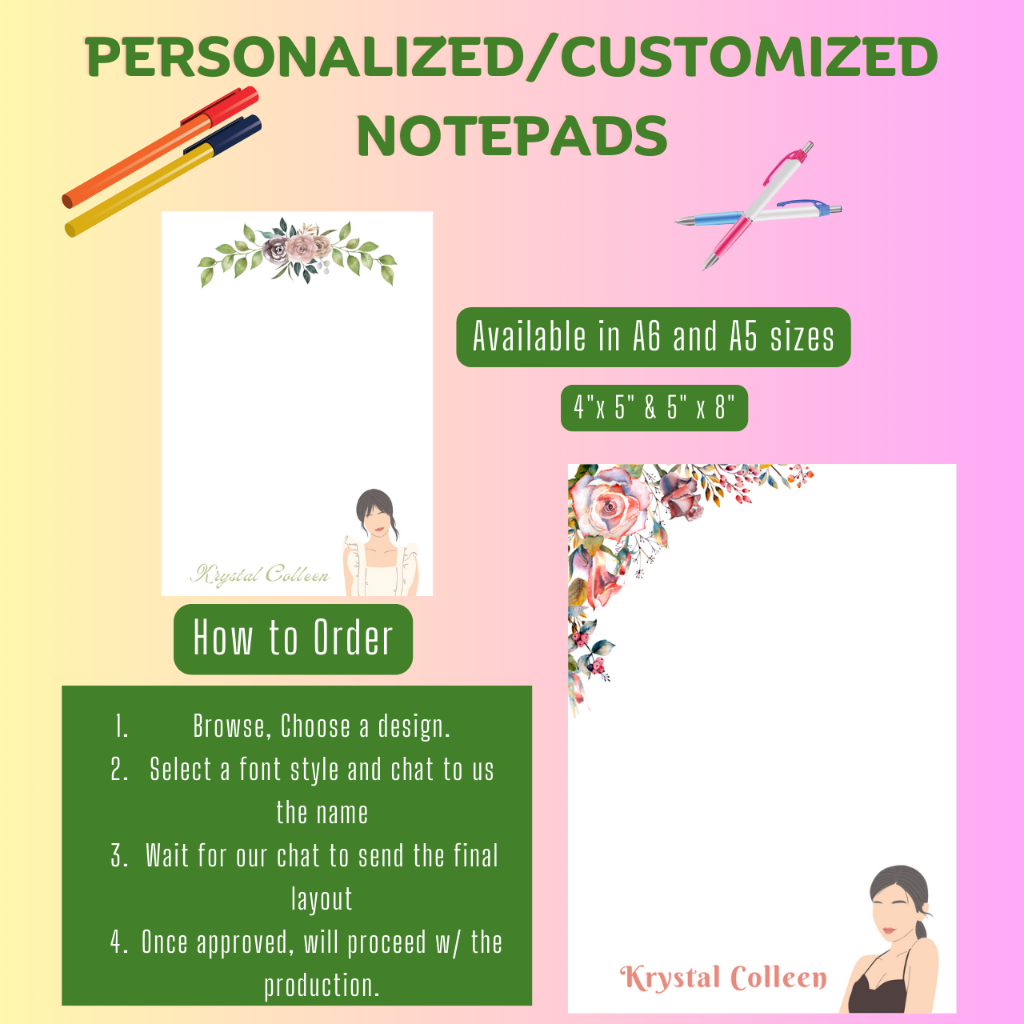 CUSTOMIZED / PERSONALIZED NOTEPAD MEMOPADS | Shopee Philippines