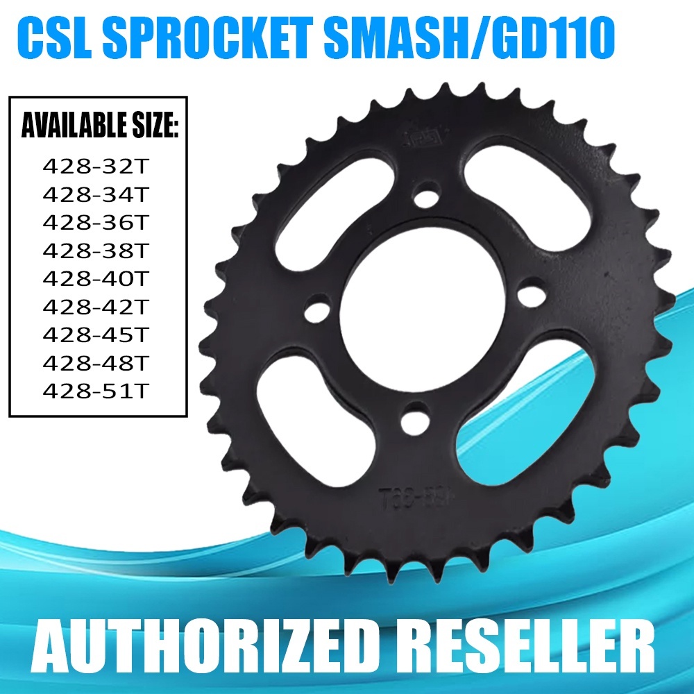 CSL Rear Sprocket For Suzuki Smash / Raider- j / Gd110 / Shogun125 (428 ...