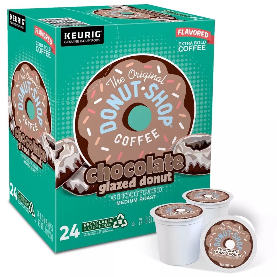 The Original Donut Shop Chocolate Glazed Donut, Medium Roast, Keurig ...