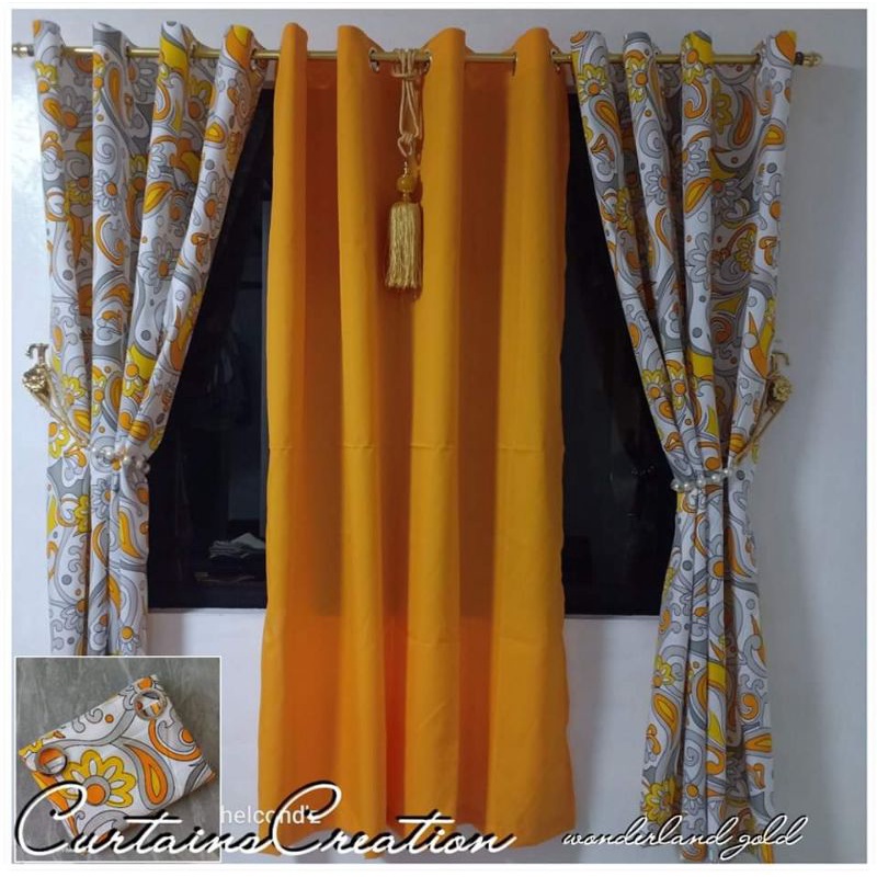 Wonderland Curtains Designs 3in1/panel | Shopee Philippines