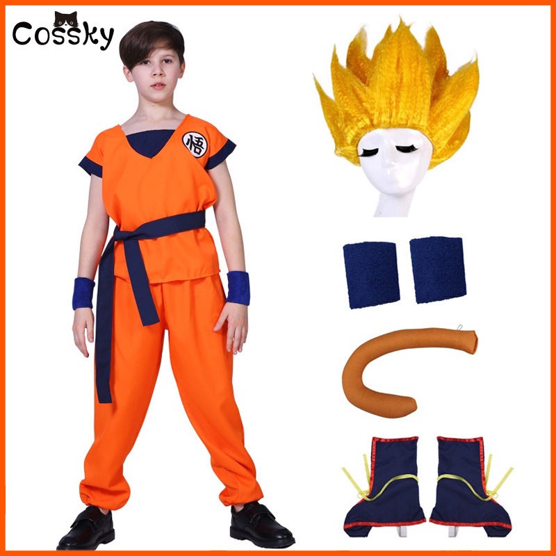 Anime Dragon Ball Z Costume For Kids Boy Son Goku Cosplay Halloween ...