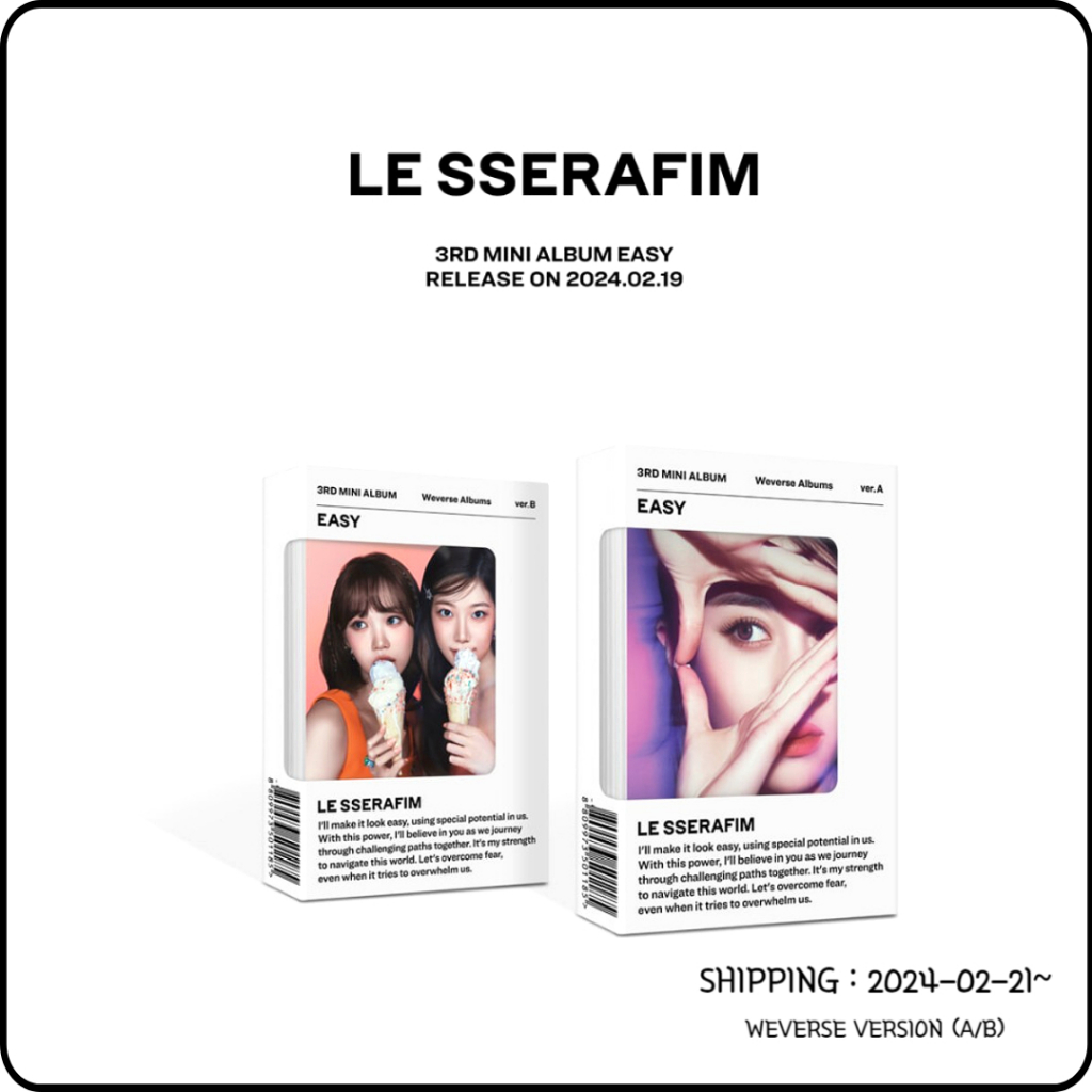 Les SERAFIM - 3rd Mini Album 'EASY' [Weverse Album ver.] | Shopee Thailand