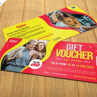 Fashion Store Gift Voucher Design Template