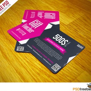 Gift Voucher Coupon Free PSD Template