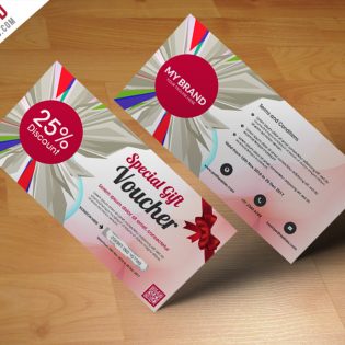 Multiuse Gift Voucher Template Free PSD