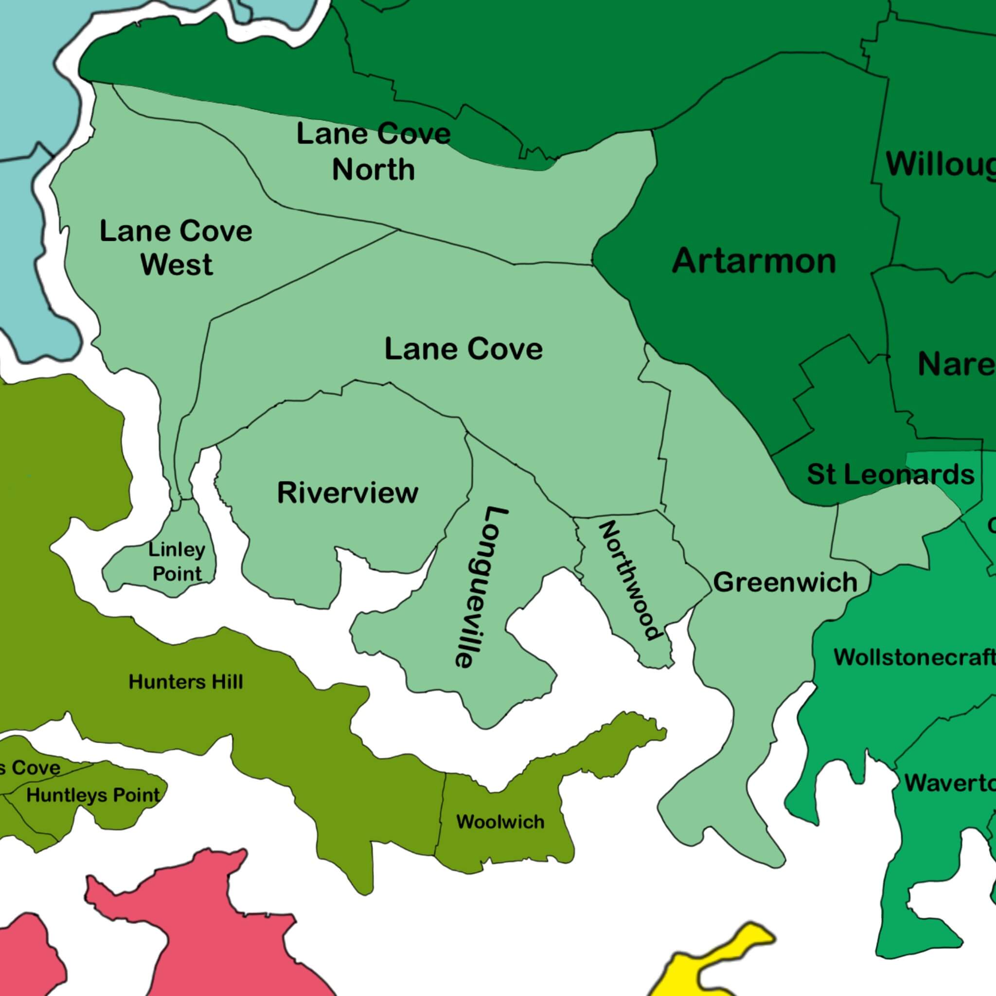 Municipality of Lane Cove Map