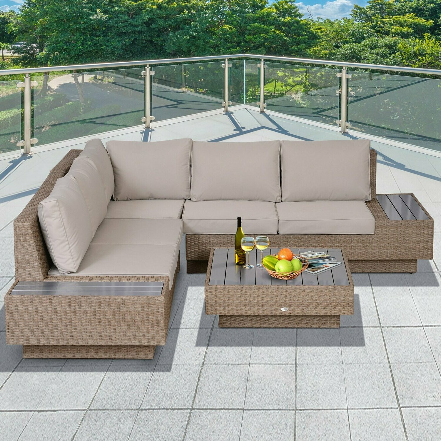 Outsunny Rattan Style Resin Wicker Outdoor Furniture