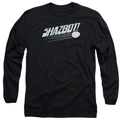 Mork & Mindy - Mens Shazbot Egg Long Sleeve Shirt In Black