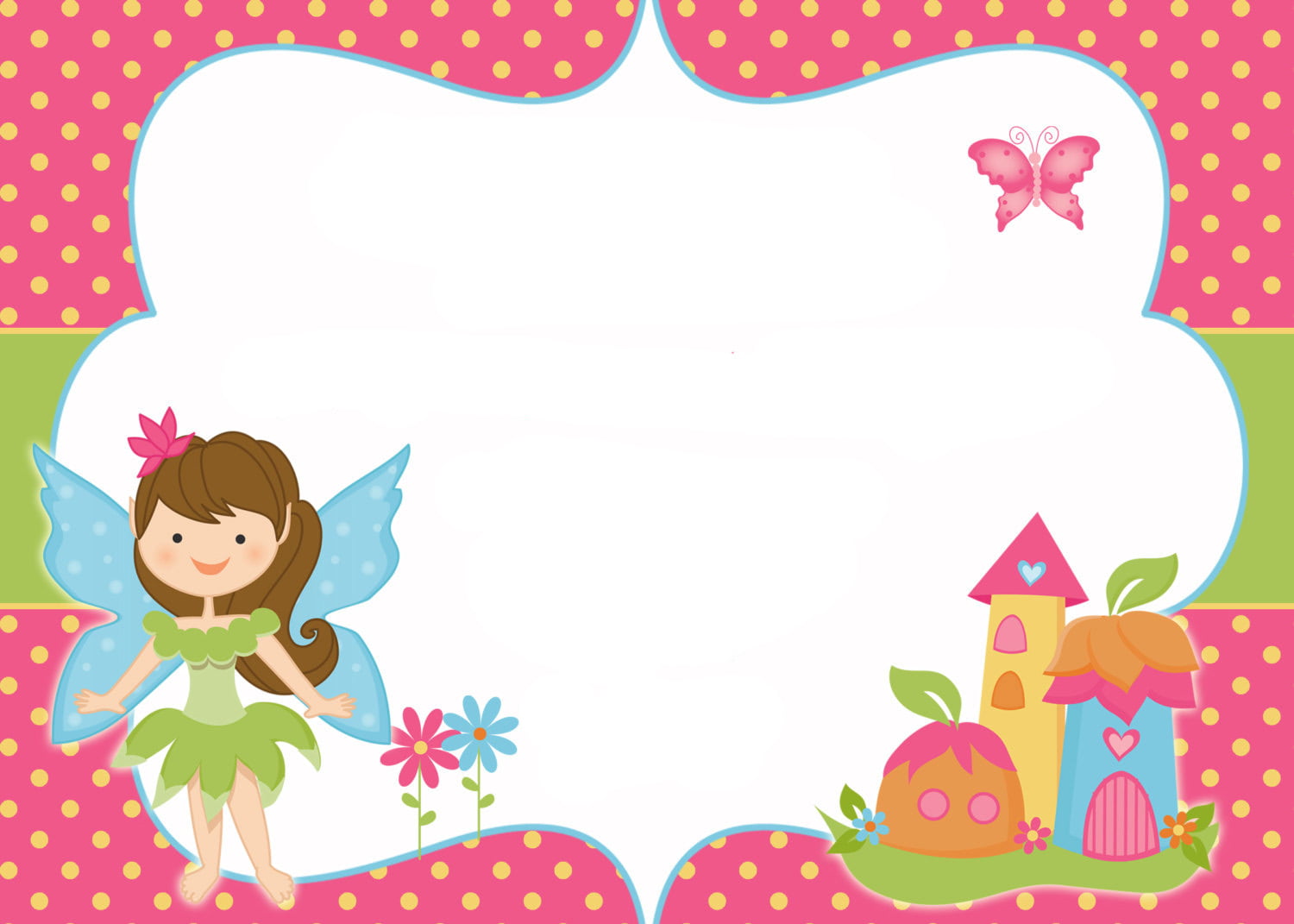 FREE Printable Fairy Invitation Blank Template