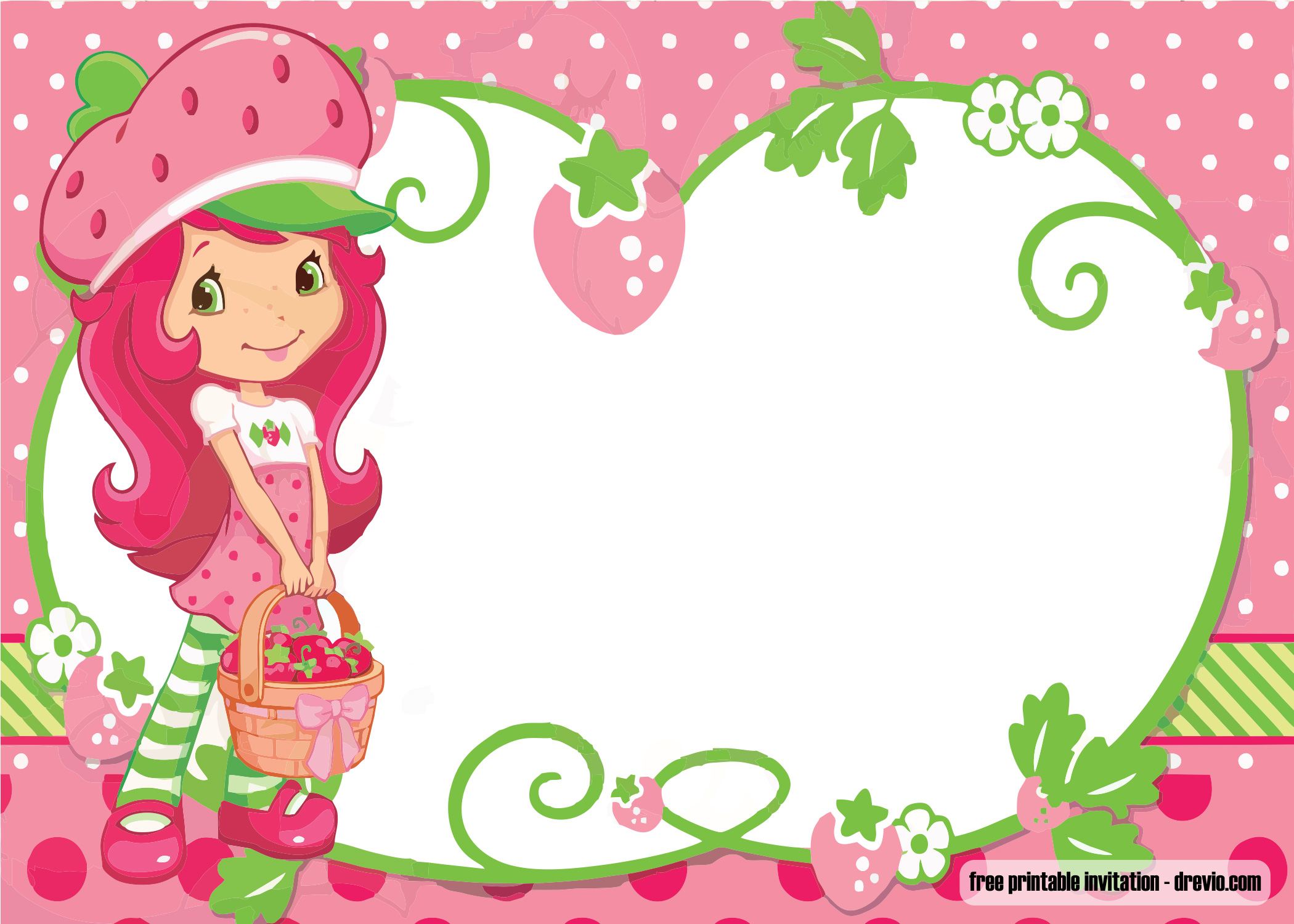 Strawberry Shortcake invitation template