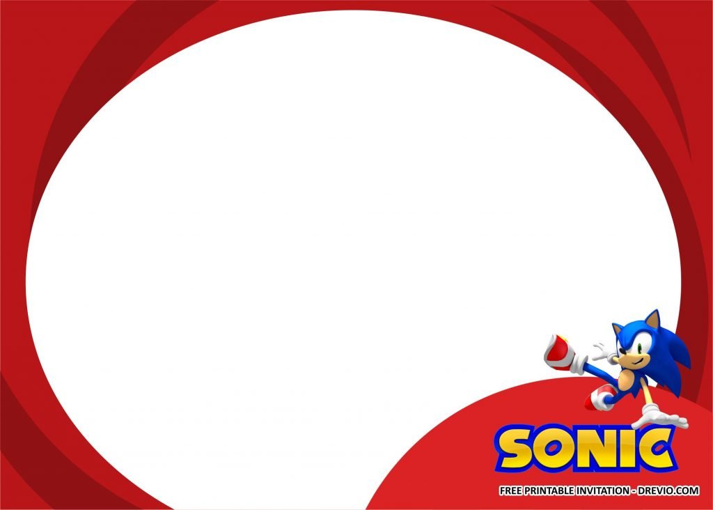 Sonic the Hedgehog Invitation Templates 1