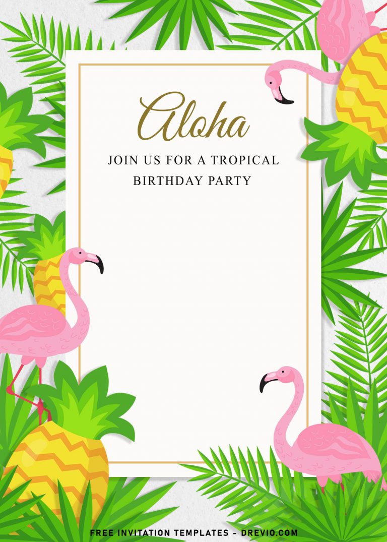 7+ Flamingo Birthday Invitation Templates For Your Kid’s Tropical ...