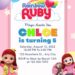 9+ Rainbow Delight With Ruby & Friends Canva Birthday Invitation with editable text