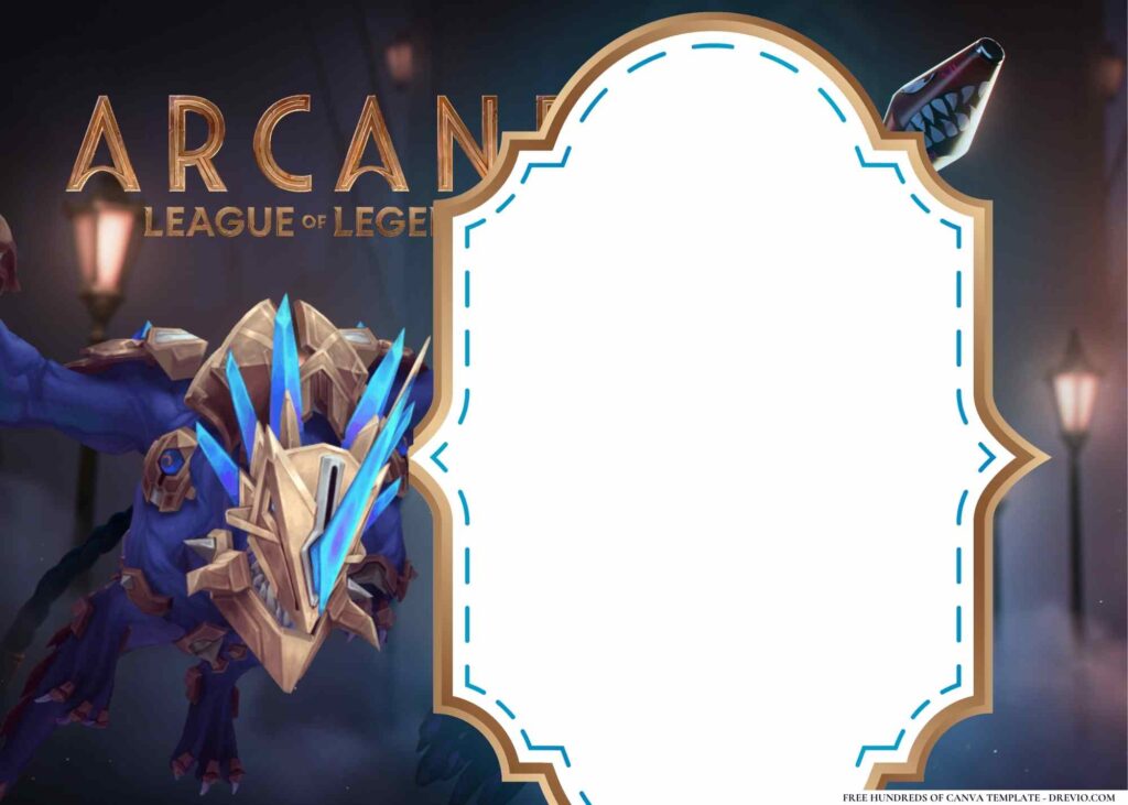 FREE Arcane League Of Legends Birthday Canva Templates 18