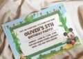 Mickey And Pluto Birthday Invitation