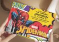 Comic Strip and Bubble Speech Spiderman Birthday invitation