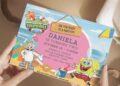 Sandy Cheeks and SpongeBob Birthday Invitations